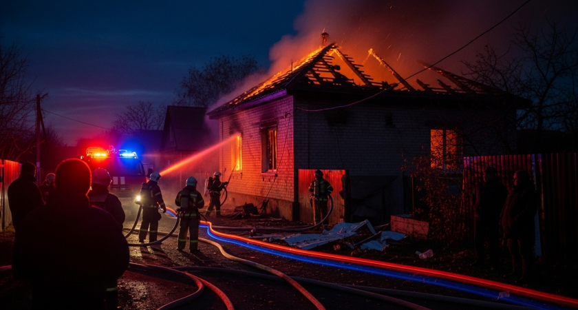 БПЛА ВСУ разрушил крышу дома в Ростовской области: двое ранены, идет тушение пожара