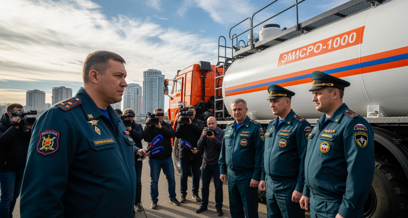Куренков передал Донскому спасцентру технику и мобильный комплекс доочистки воды для ДНР