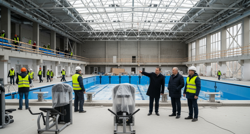 Бассейн с шестью дорожками за 85% готовности: Зимовники получат спорткомплекс в 2026 году