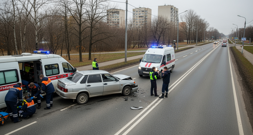 ВАЗ-2110 сбил пешехода вне перехода: 44-летний мужчина госпитализирован в Ростове