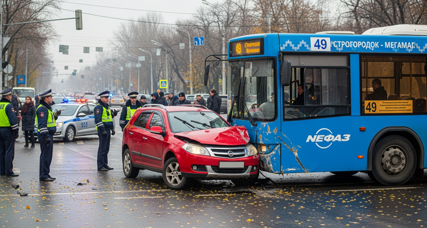 Geely не уступила дорогу автобусу на круговом: пострадали пенсионеры 60+ лет