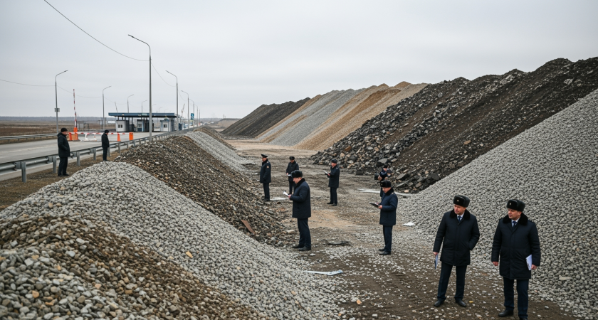 Тысяча тонн щебня и асфальта: директор завалил мусором пропускной пункт на границе