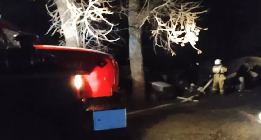 Четыре часа тушили горящий вагончик в хуторе Ясном: внутри нашли два тела