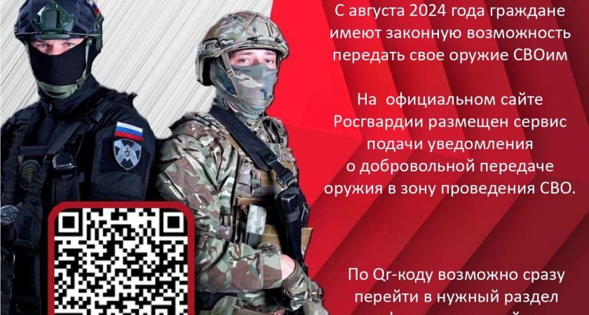 Дончане получат амнистию за сдачу оружия в Росгвардию для СВО