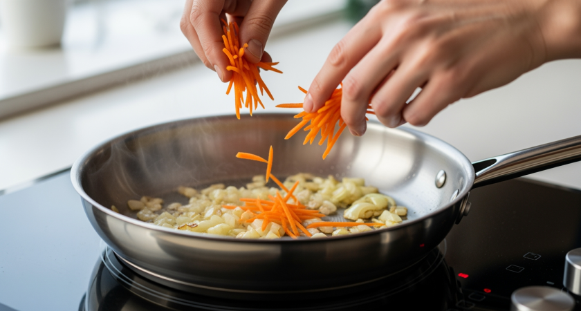 Почему повара обжаривают морковь после лука — секрет идеальной зажарки, который меняет вкус блюда.