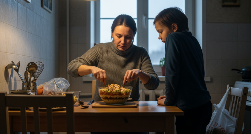 Зимний салат "Ледяные вершины" – блюдо для привлечения удачи и процветания в новом году