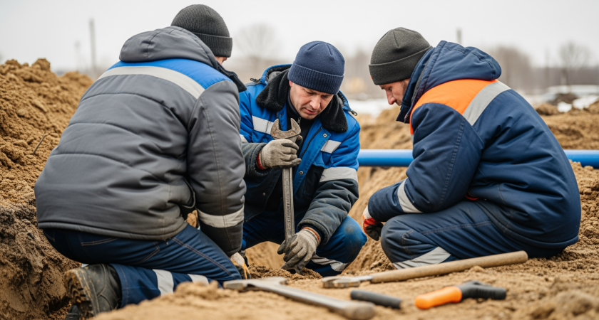 Порыв водовода на Орбитальной оставил без воды целые кварталы Ростова