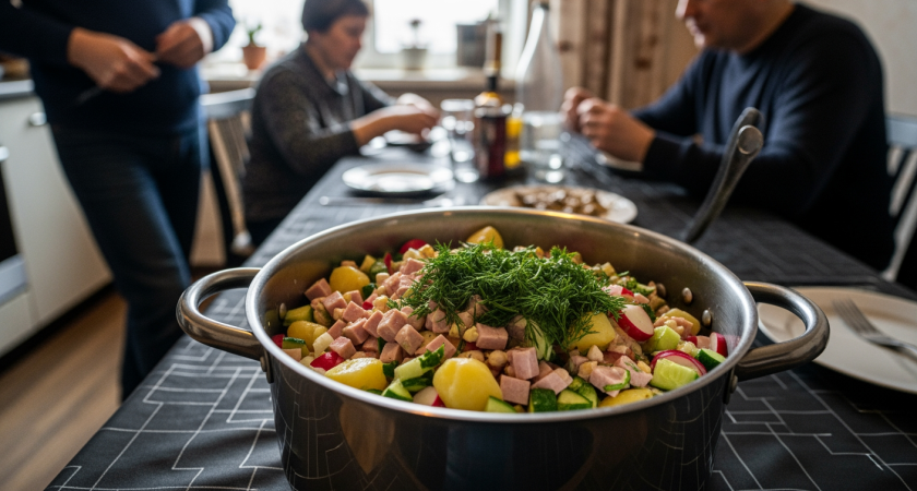 Безопасно ли хранить оливье в холодильнике дольше двух дней. Врач развеял все сомнения