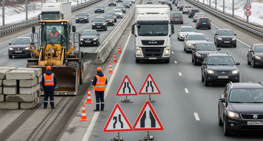 На трассе М-4 «Дон» демонтируют барьеры и устанавливают отбойники: три участка под ограничениями