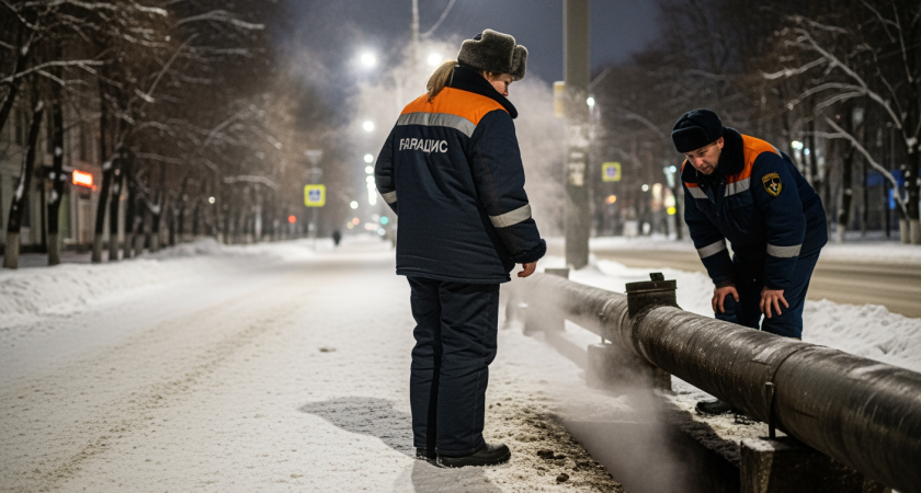 «Вторые сутки в холоде»: на проспекте Шолохова Ростова обнаружен новый дефект теплотрассы после ночного ремонта