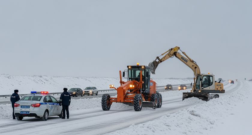 Снежный плен на М-4 «Дон»: переметы парализовали движение на 1020 км трассы