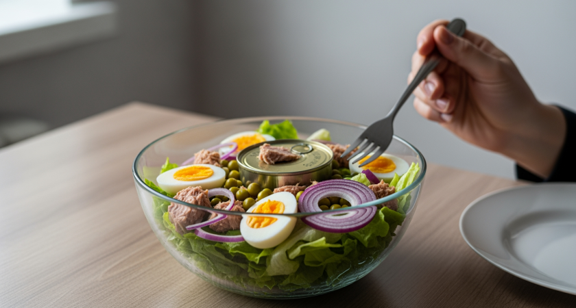 Бабушкин рецепт салата с тунцом: всего 2 ингредиента и минута времени, а родные просят добавки каждый день