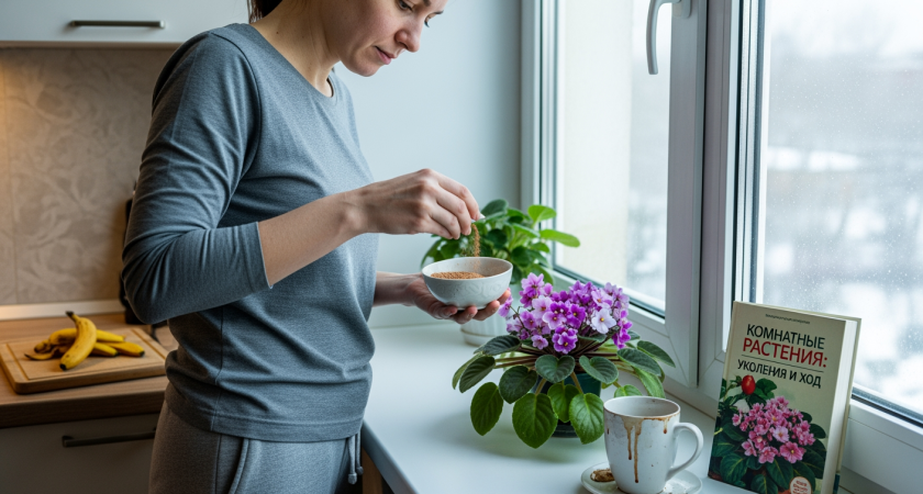 Ваша фиалка зацветет буйным каскадом всего от одной домашней добавки, которую вы обычно выбрасываете