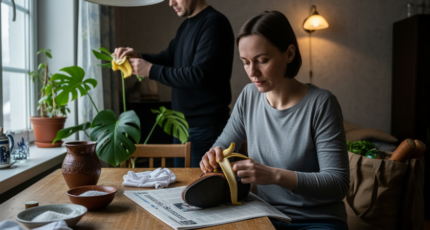 Кожуру от банана не выбрасываю, а делаю с ней простой трюк с солью — теперь зимой все соседи просят поделиться секретом