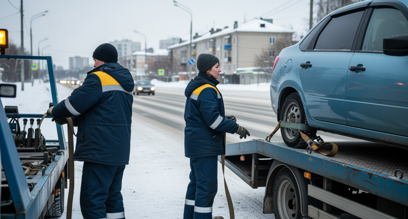 Снежный плен: спрос на эвакуацию авто в России вырос на 12% из-за январских снегопадов