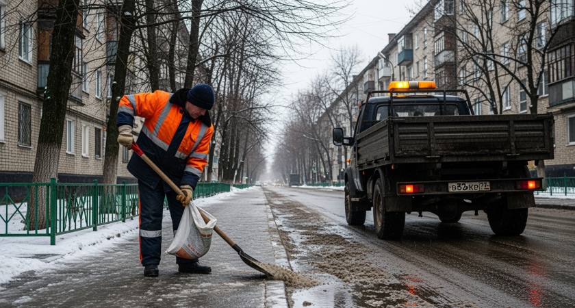 423 дворника и 106 единиц техники брошены на борьбу с ледяным апокалипсисом в Ростове