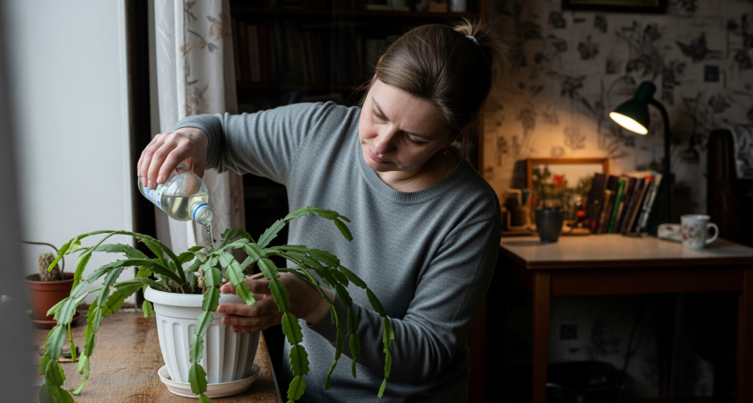 Копеечный секрет моей бабушки заставил декабрист взорваться цветами посреди зимы когда все соседи завидуют