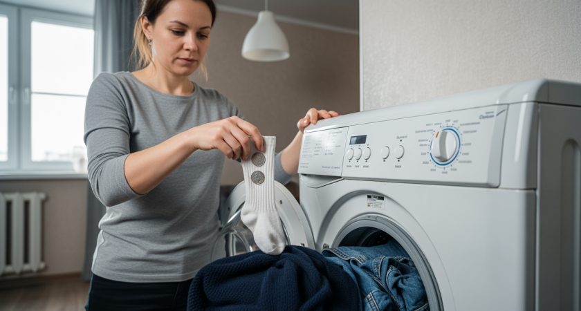Копеечный секрет хозяек со стажем: забудьте о дорогих средствах для стирки благодаря простой монете в барабане