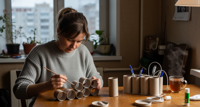 Картонные втулки от туалетной бумаги станут лучшими органайзерами в доме без затрат и походов в магазин