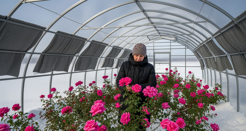 Пока соседи кутались в пледы, она собирала помидоры в снегопад благодаря секретной китайской технологии
