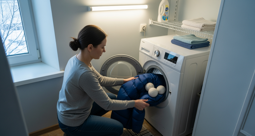 Раскрываю секрет профессиональной чистки курток, который случайно подсмотрела у работников прачечной