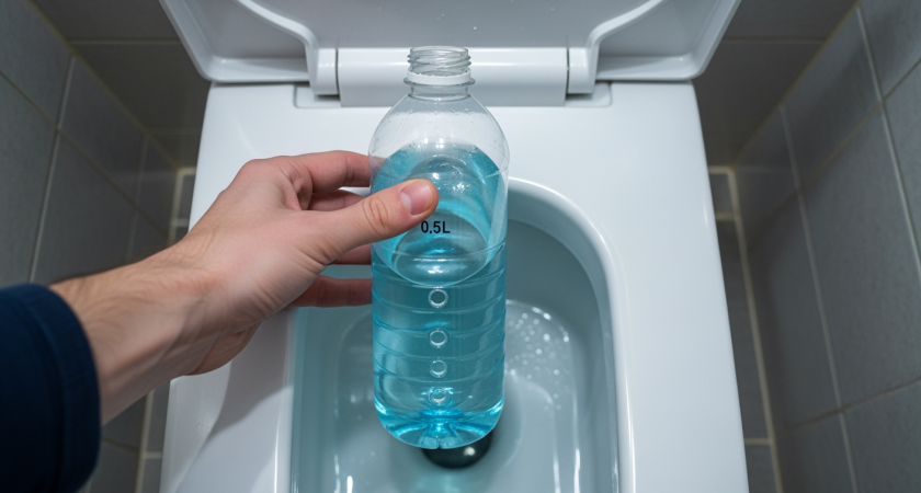 Польские домохозяйки раскрыли дешевый лайфхак с пластиковой бутылкой для идеальной чистоты унитаза без химии