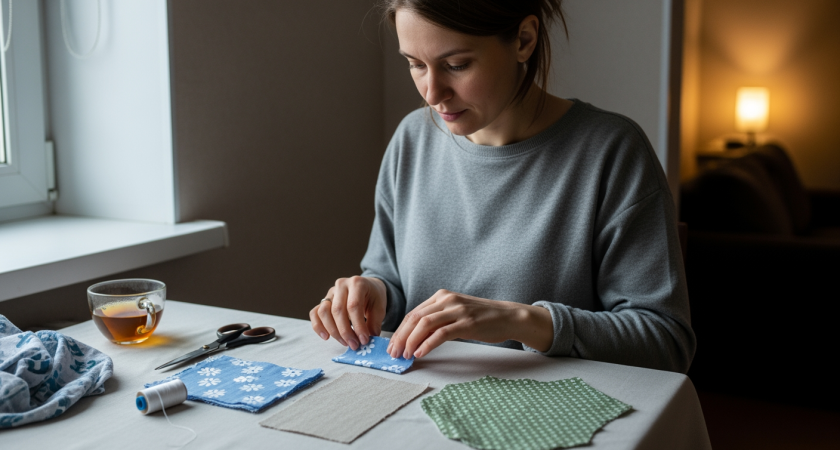 Старые лоскутки ткани превращаются в полезные вещи для дома — 5 идей которые работают