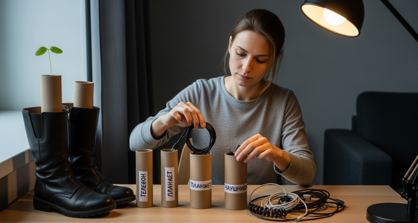 Картонные втулки от туалетной бумаги превращаю в незаменимые помощники по дому за пару минут