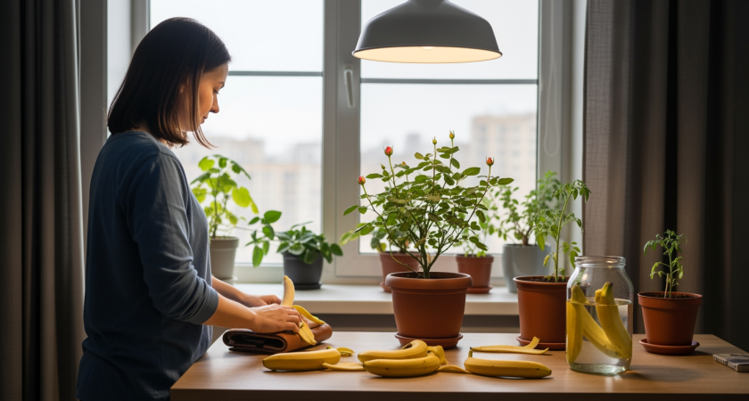 Банановую кожуру больше не выбрасываю — показываю секрет применения который экономит кучу денег