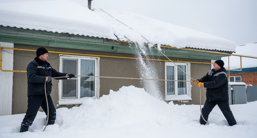 Опытные дачники раскрыли секреты быстрой очистки крыши от снега без риска и лишних трат
