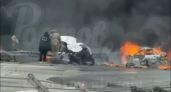 Бензовоз и легковушки вспыхнули после ДТП на трассе Ростов-Таганрог