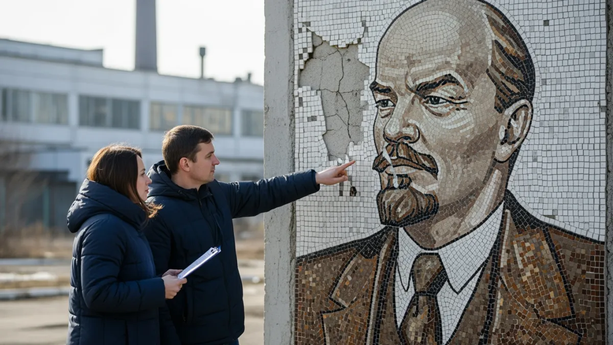 На ремонт упавшего панно с Лениным потратят почти 10 миллионов