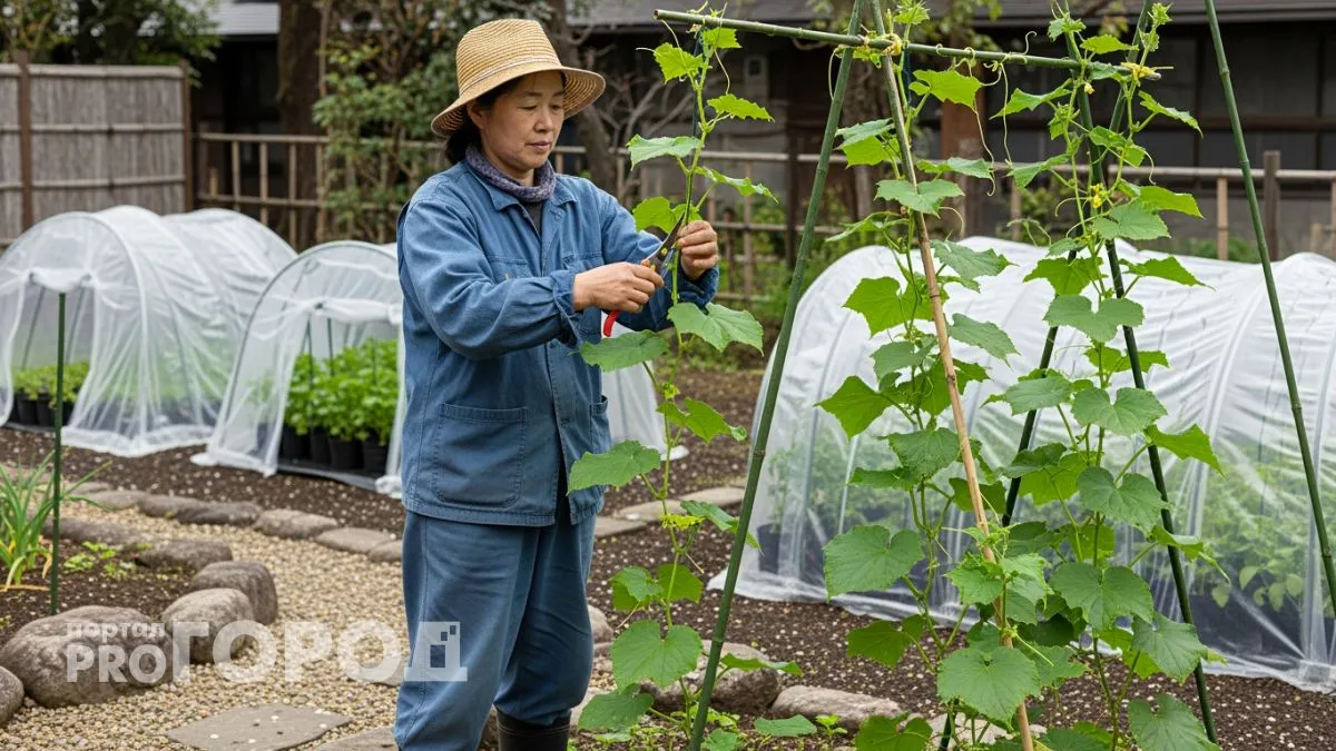 Японский способ посадки огурцов превратил мою грядку в конвейер: собираю урожай до самых морозов