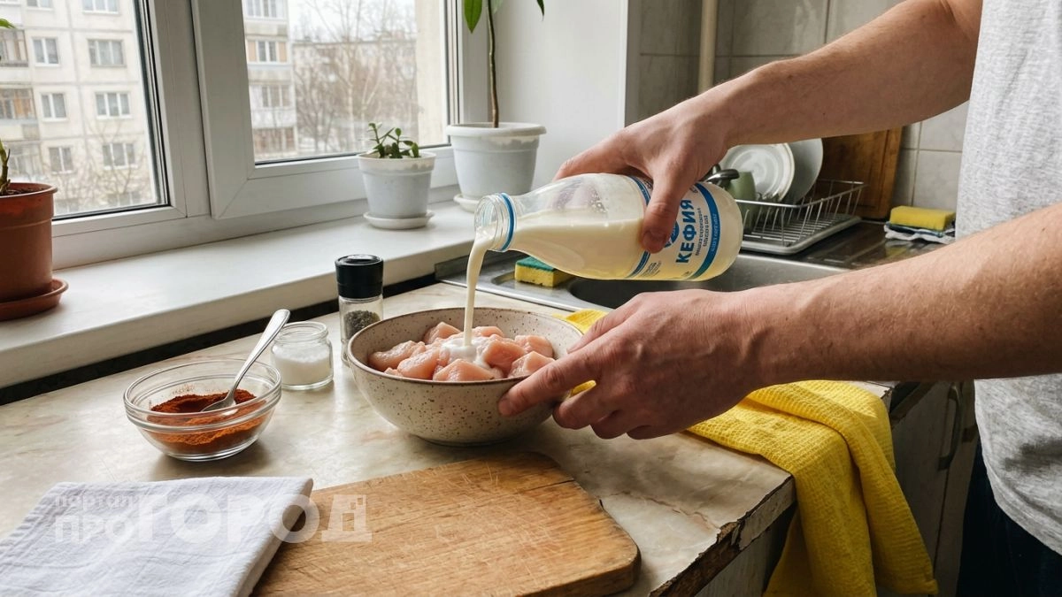 Обычный кефир отучил меня давиться сухой курицей, ведь благодаря немецкой хитрости мясо буквально тает во рту