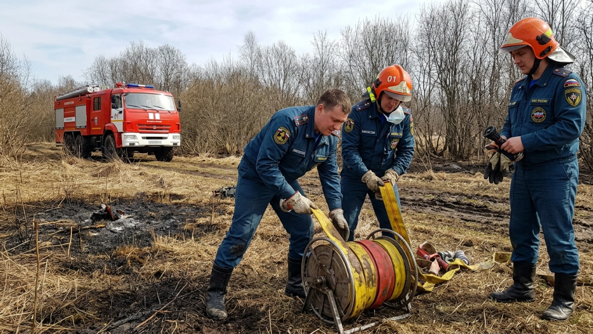 МЧС за сутки ликвидировало 10 пожаров и спасло человека на Дону