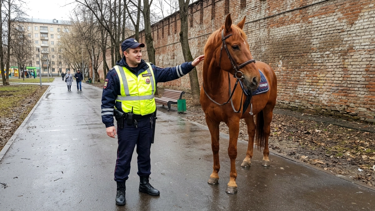 Ростовская полиция получила четырёх лошадей для патрулирования улиц