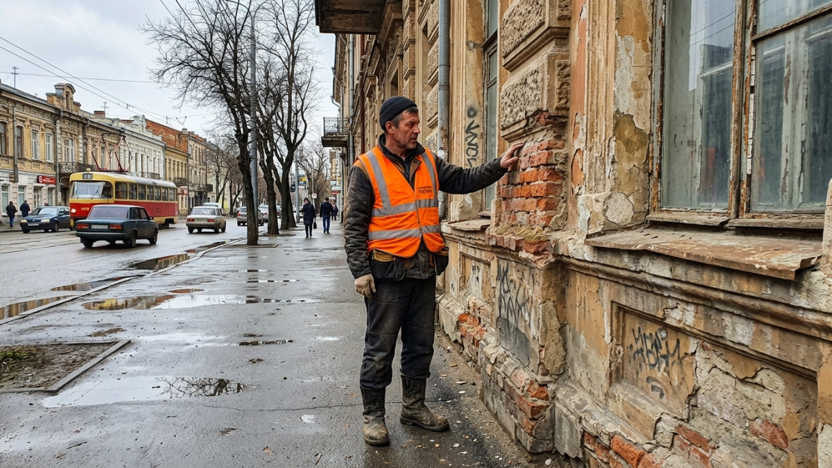 Памятник архитектуры 1913 года на Буденновском: полиция съехала, штукатурка осыпается