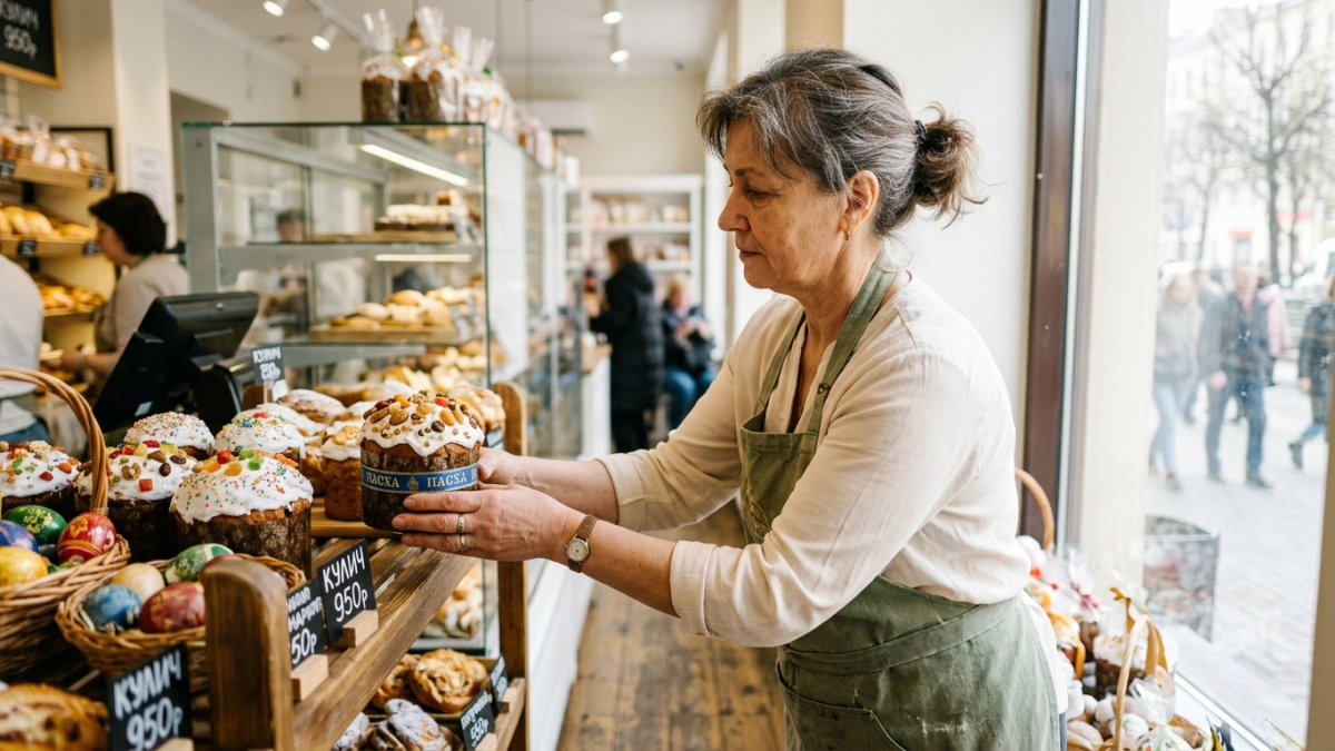 Кулич на итальянской закваске с пятью ягодами стоит 3000 рублей в Ростове