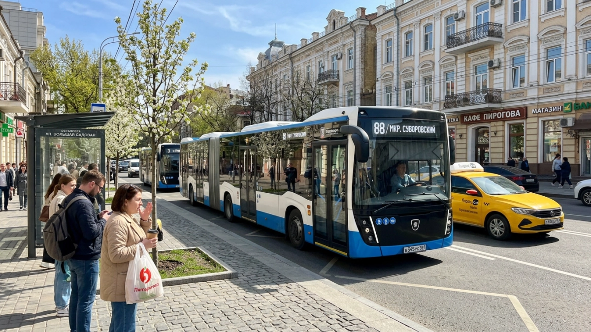 В Ростове в мае выйдут 90 новых автобусов НефАЗ — включая «гармошки»