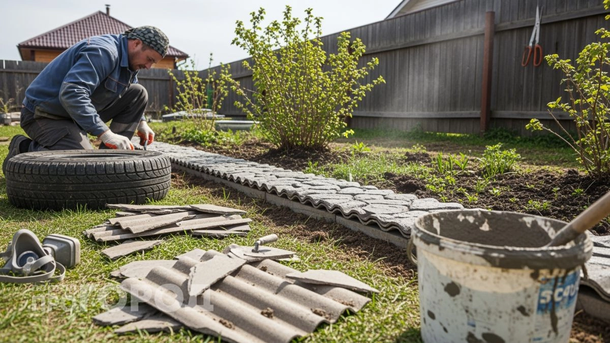 Перестаньте выбрасывать обломки шифера: я мастерски использую этот бросовый материал для обустройства дачи