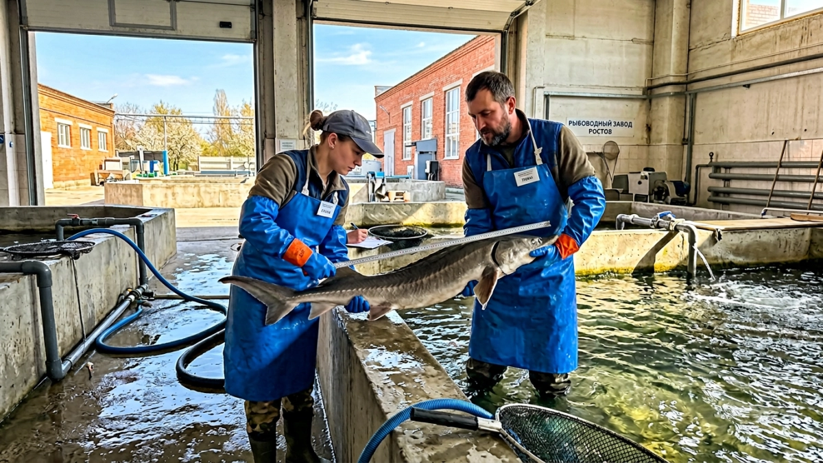 Более 470 осетровых отобраны для нерестовой кампании в Азовском море