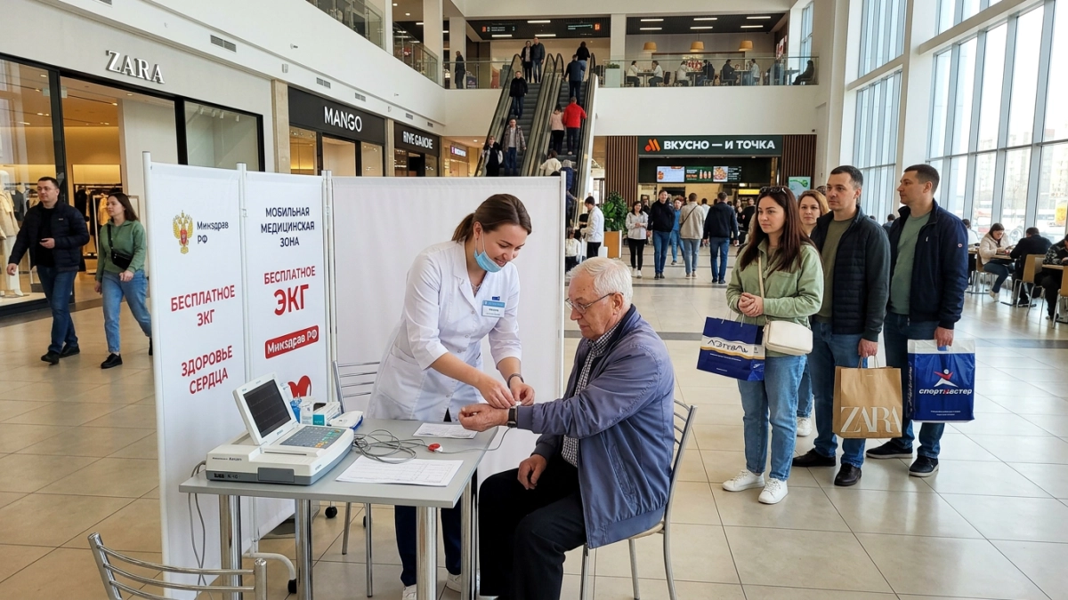 В торговых центрах Ростова 7 апреля сделают ЭКГ и флюорографию бесплатно