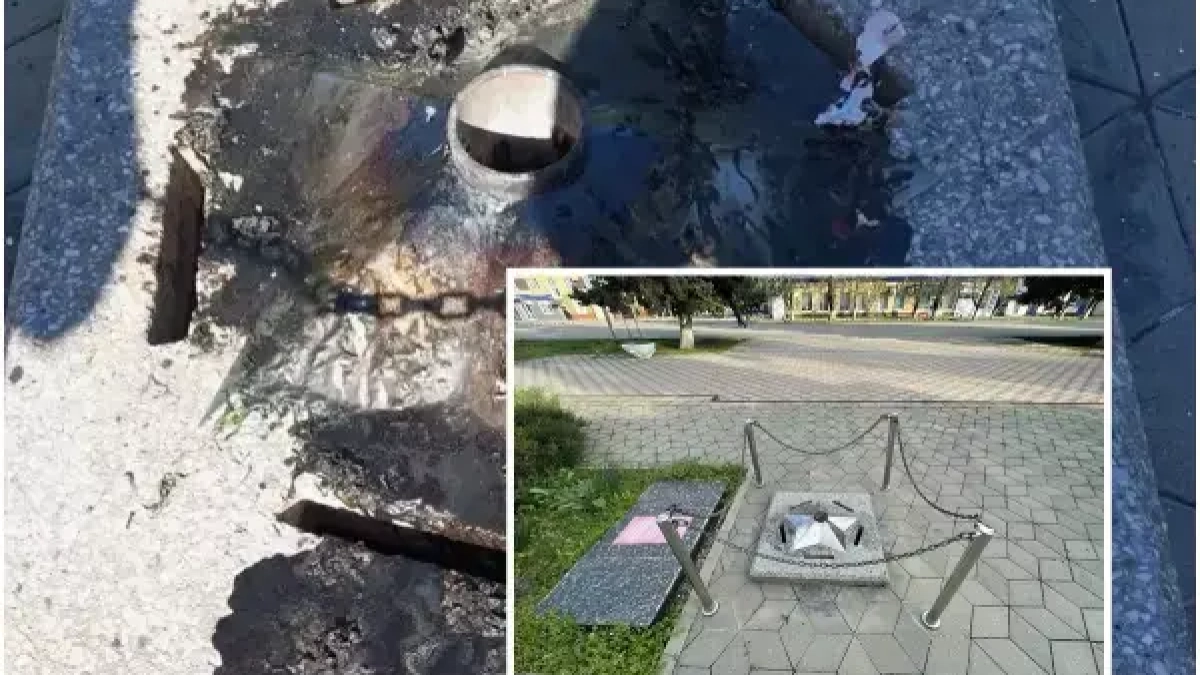 В Зернограде снова осквернили мемориал Вечного огня — вандалов не нашли