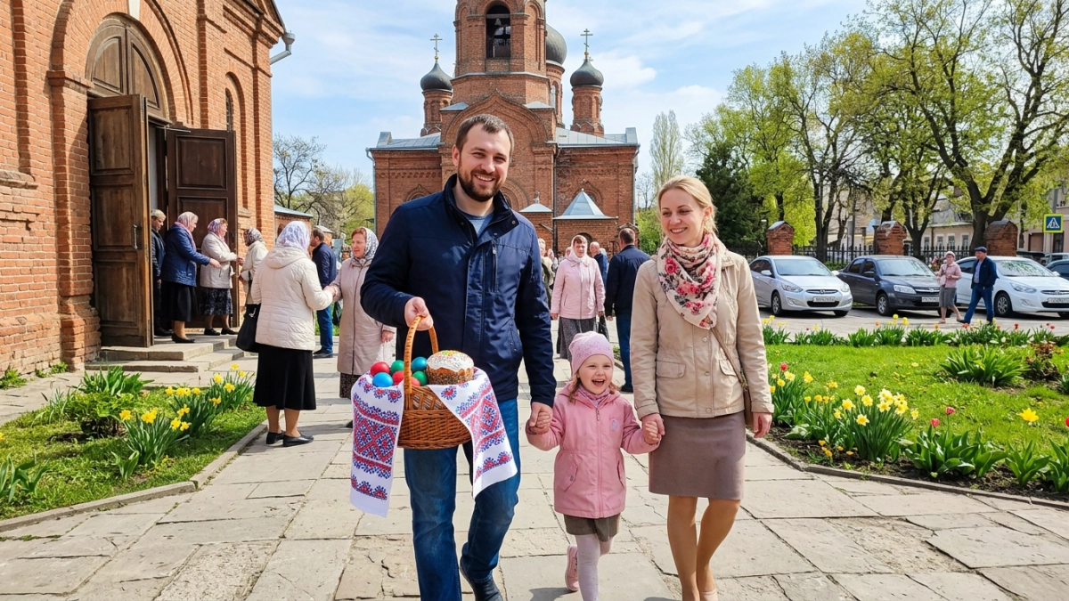 Пасха в Таганроге: крестный ход, куличи и «Христос воскресе!»