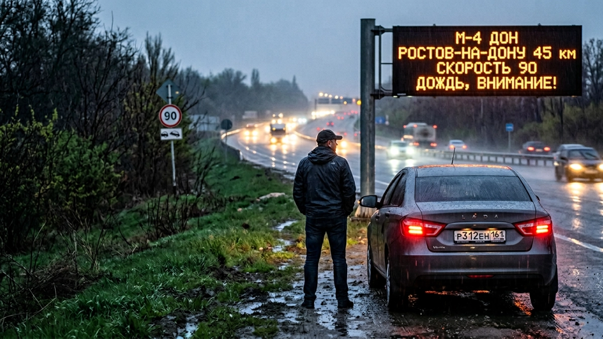 «Автодор» предупредил водителей о дожде на М-4 «Дон» вечером