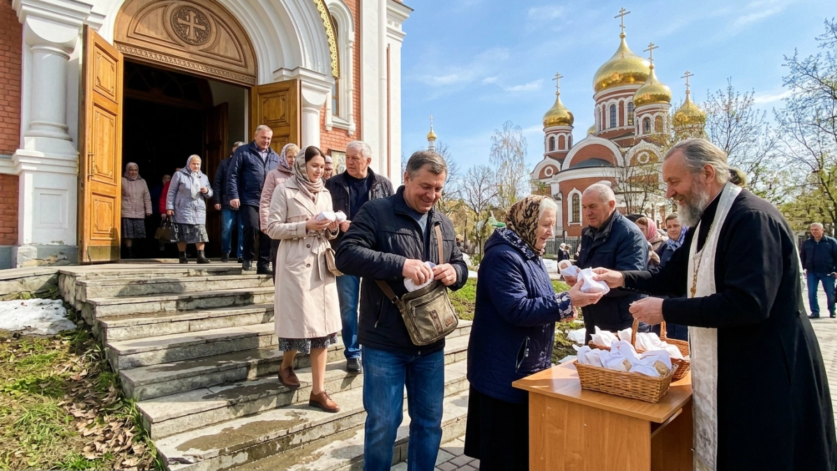 Светлая суббота: в храмах Ростова раздают освящённый артос