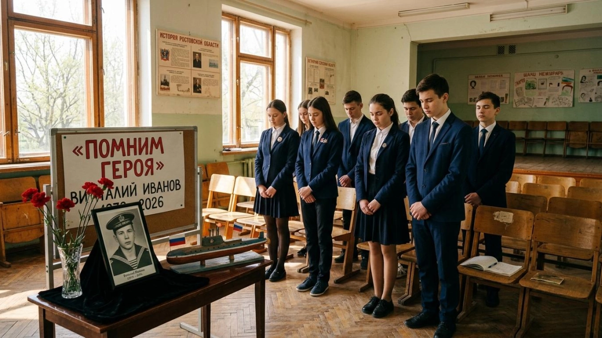 Школьники Азовского района чтят память героя подводной лодки «К-8»
