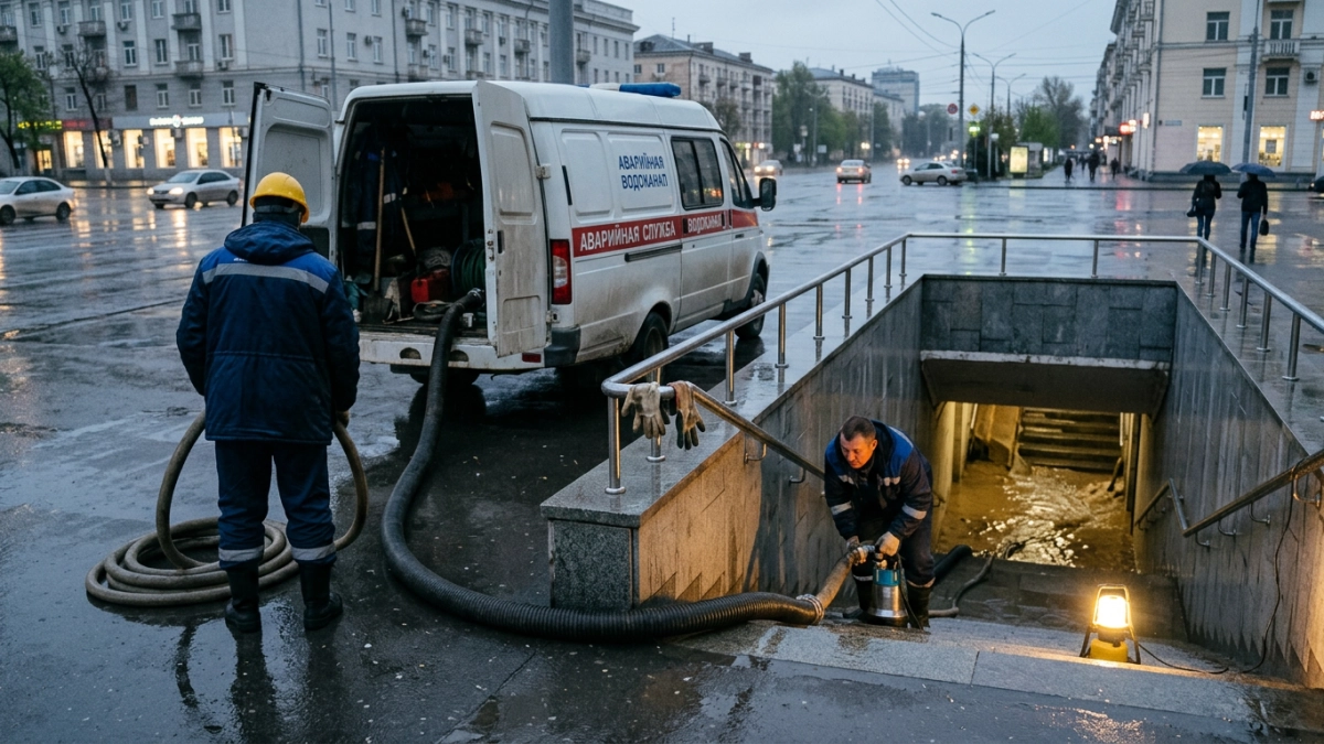В Ростове затопило подземный переход из-за скачка напряжения