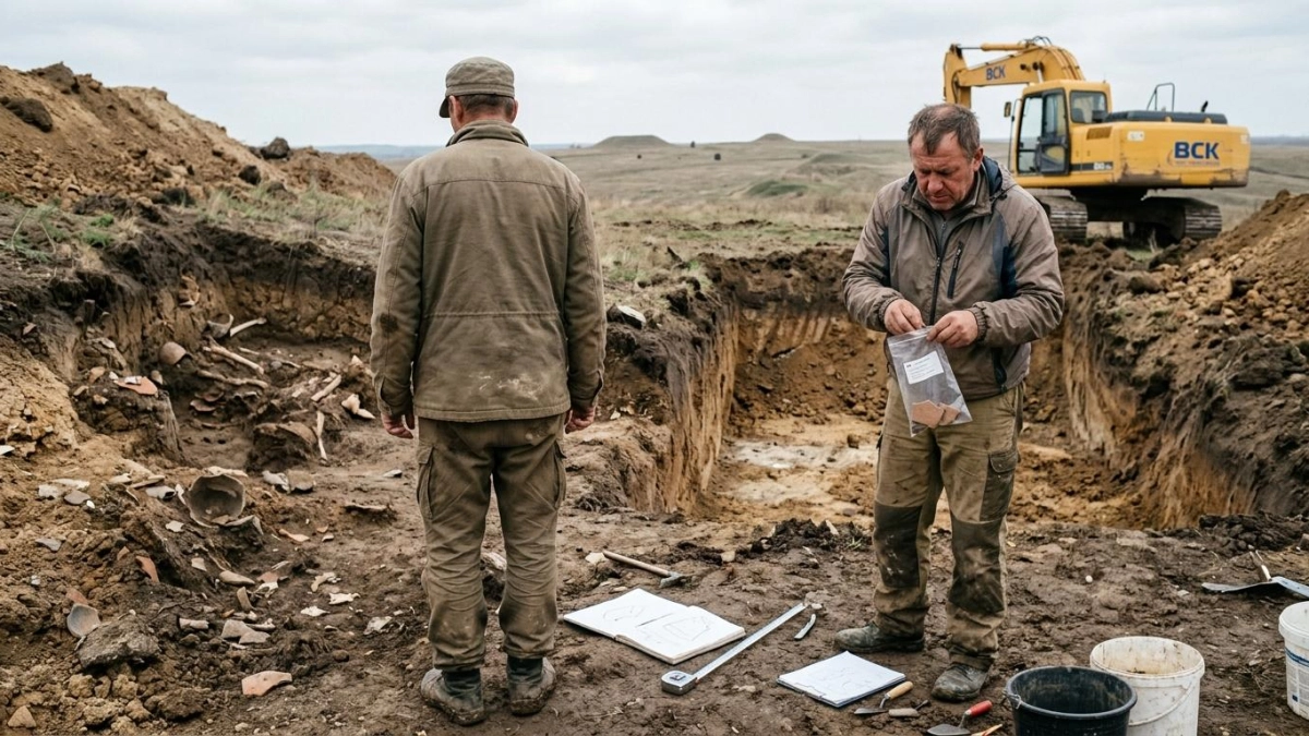 Строители водовода на Донбасс разрушили некрополь Танаис и другие памятники федзначения