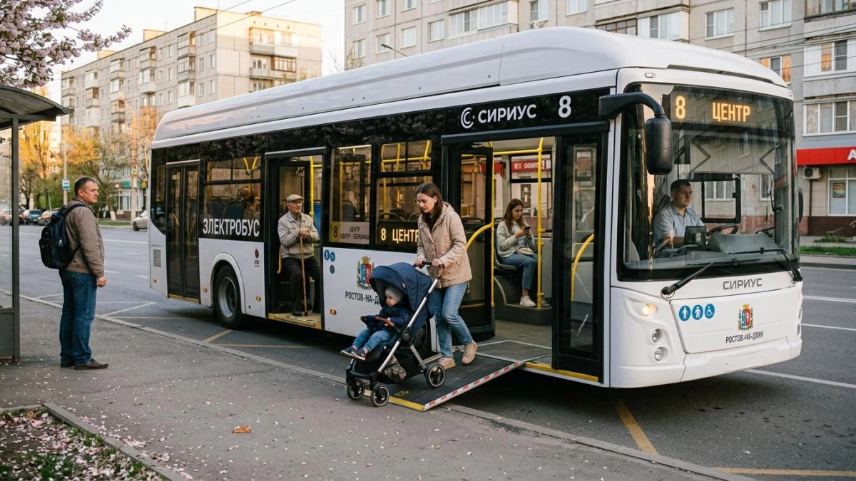 Электробус «Сириус» на 107 пассажиров тестируют на маршрутах Ростова